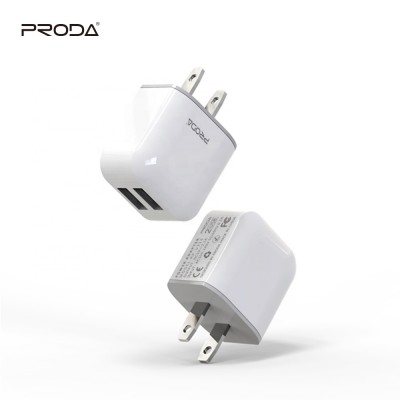 PRODA 5V 2.4A 2 USB Ports Wall Charger Fast Universal Charger Adapter